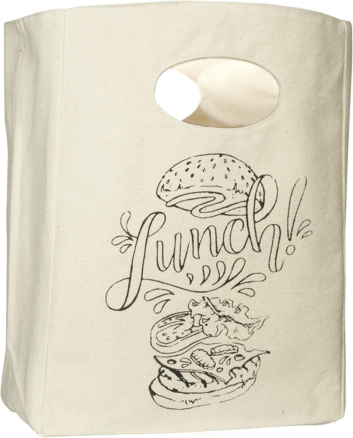 Organic Cotton Canvas Lunch Bag - Reusable & Machine Washable Lunch Tote - Organ