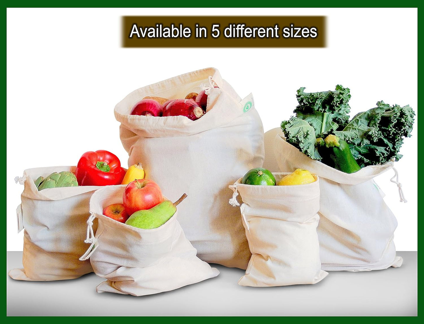 Potato Storage Bags for Pantry - Organic Cotton Potato Sacks - Washable Potato K