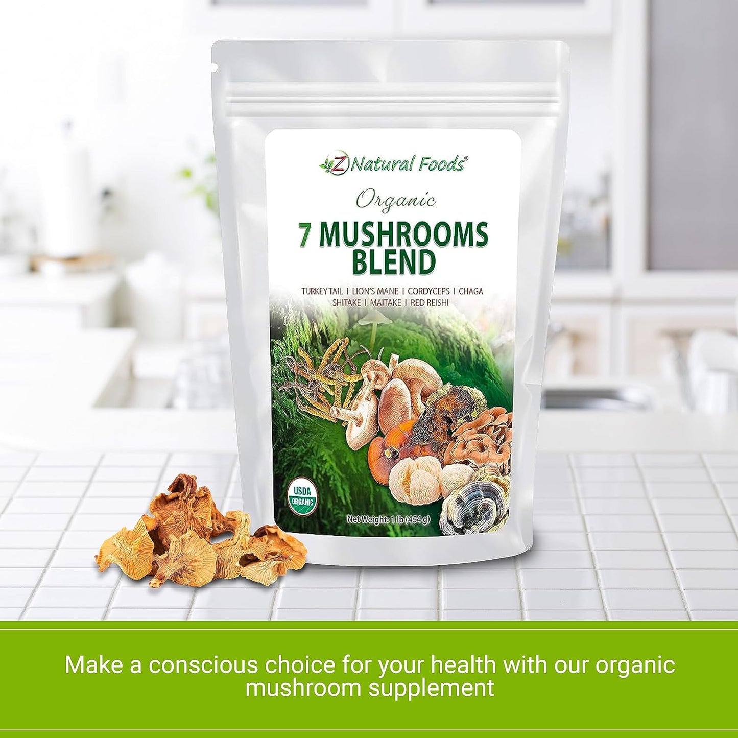 Organic 7 Sacred Mushrooms Blend - Mushroom Powder for Immune Health - Lion’S Ma