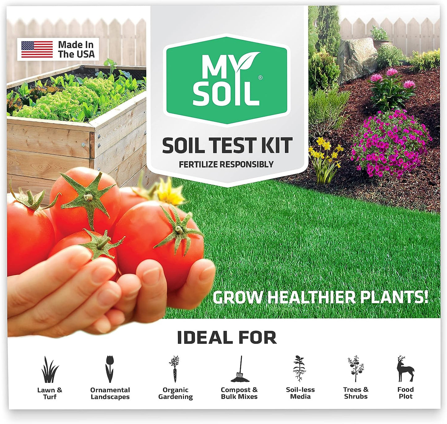 Mysoil - Soil Test Kit | Grow the Best Lawn & Garden | Complete & Accurate Nutri