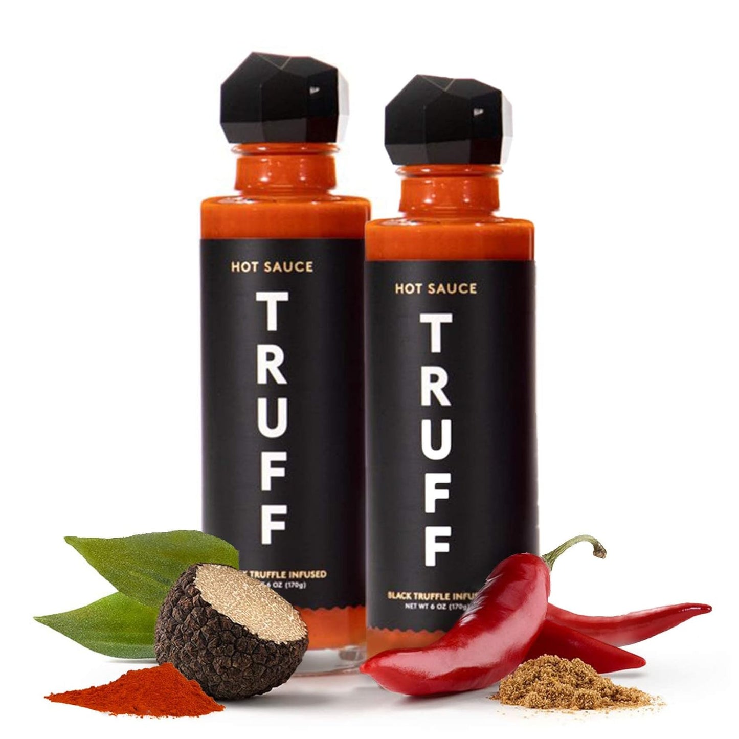 Hot Sauce, Gourmet Hot Sauce with Ripe Chili Peppers, Black le, Organic Agave Ne