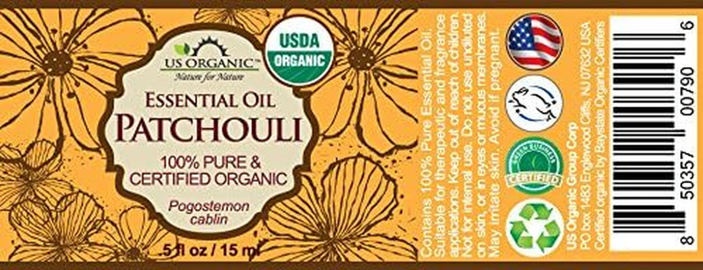 100% Pure Patchouli Essential Oil - USDA Certified Organic, Steam Distilled - W/