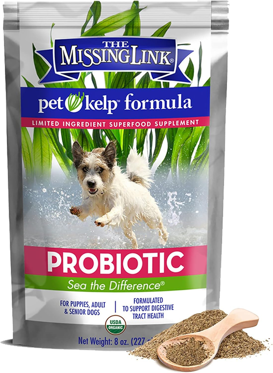 Pet Kelp Canine Probiotic 8Oz Superfood Powdered Supplement, Organic & Limited I