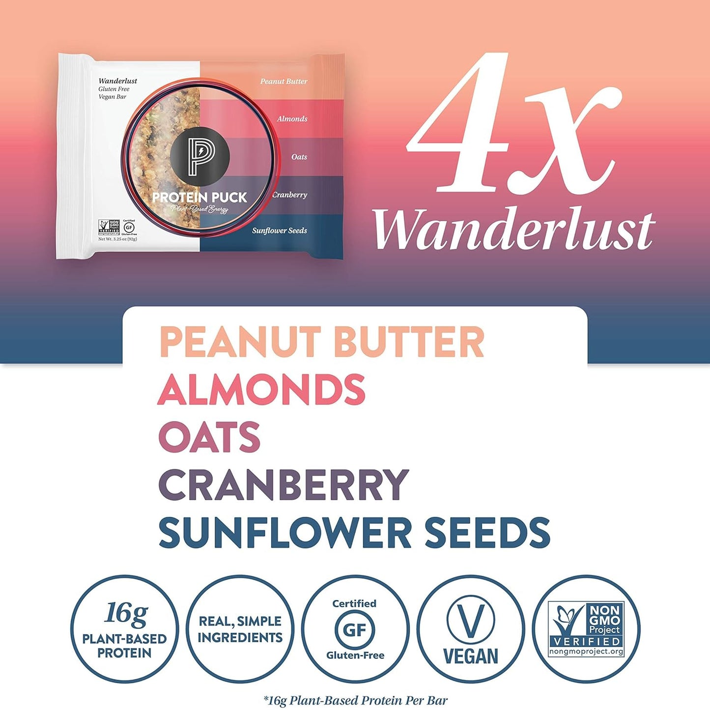 Plant Based Bars | Snacks with 13-17 Grams of Vegan Protein | Gluten Free, Non D