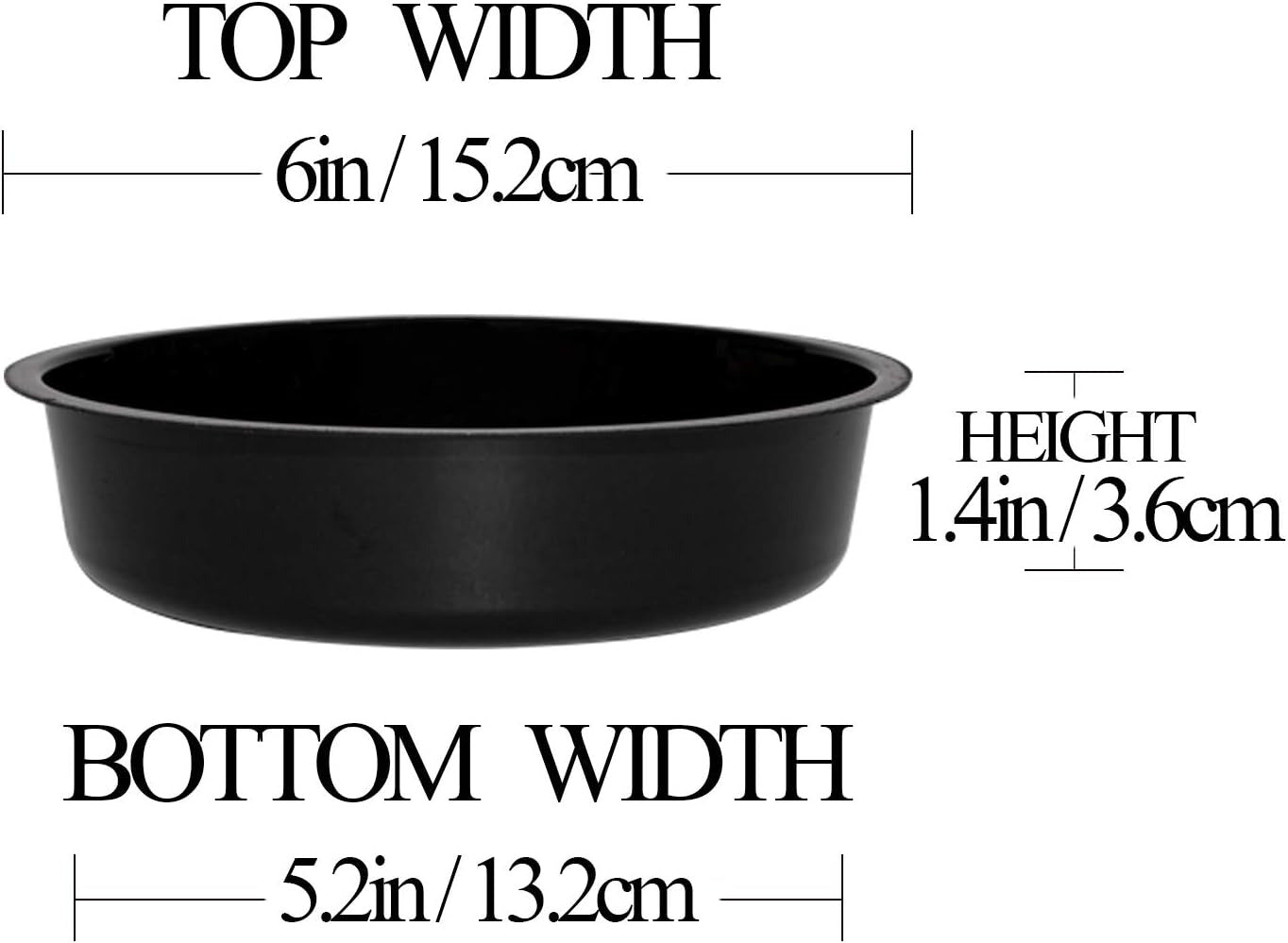 5 Pack of 6 Inch Plastic Plant Saucer, Black round Drip Trays for Indoors & Outd