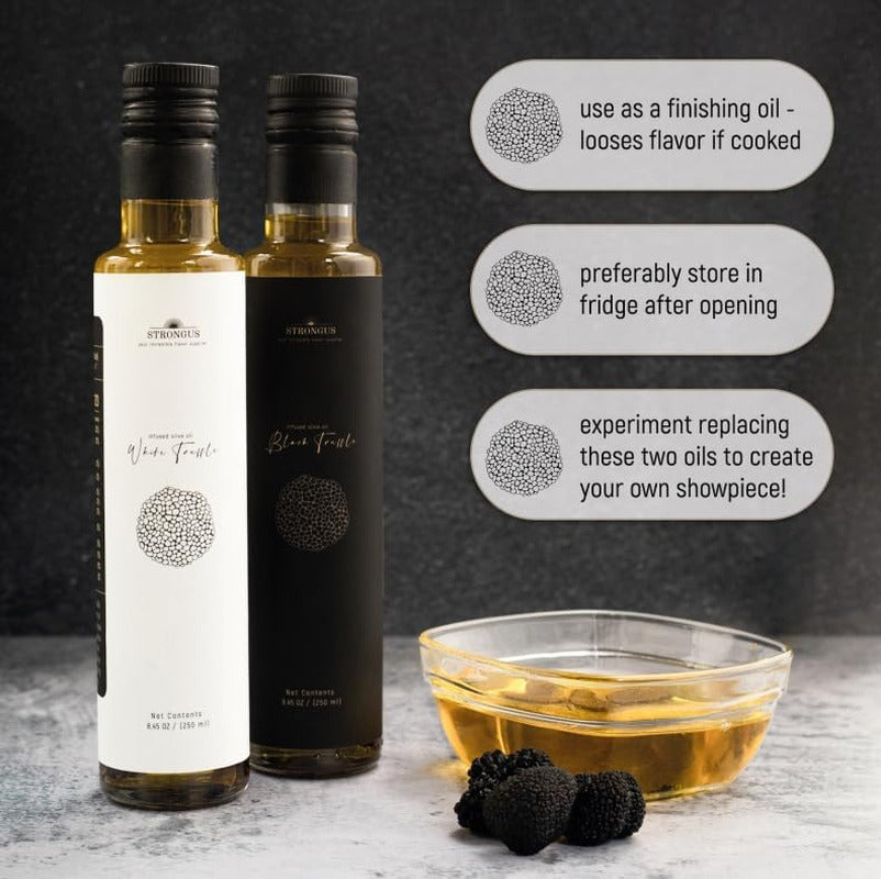 Black Truffle Oil - Truffle-Infused Olive Oil with No Artificial Ingredients - T