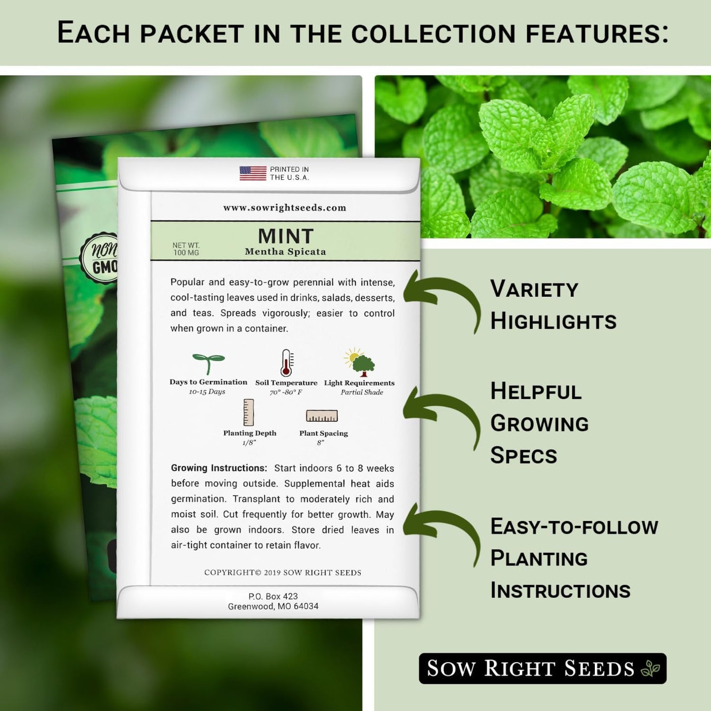 - Herbal Tea Collection - Lemon Balm, Chamomile, Mint, Lavender, Echinacea Herb