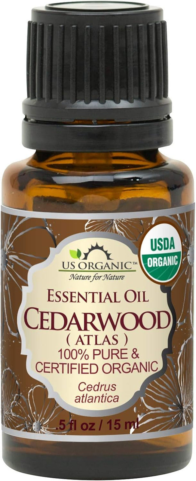 100% Pure Cedarwood Essential Oil (Atlas) - USDA Certified Organic, Steam Distil