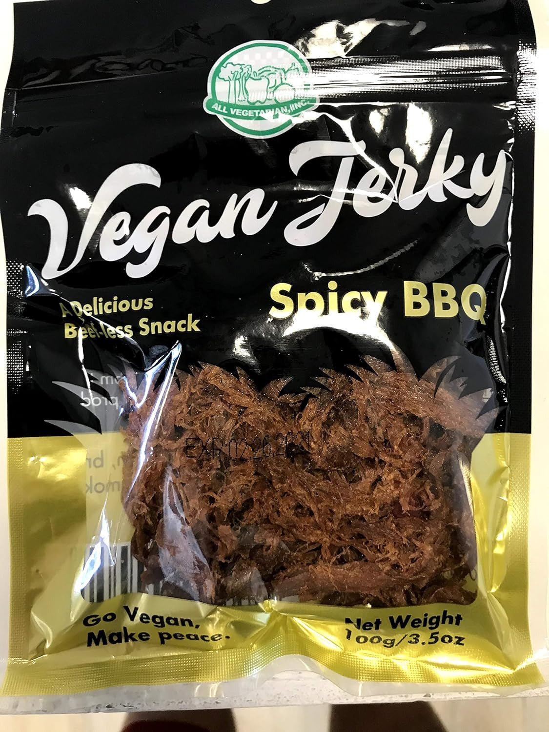 Vegan Spicy BBQ Beefless Jerky, 3.5 Ounce (Pack of 1)