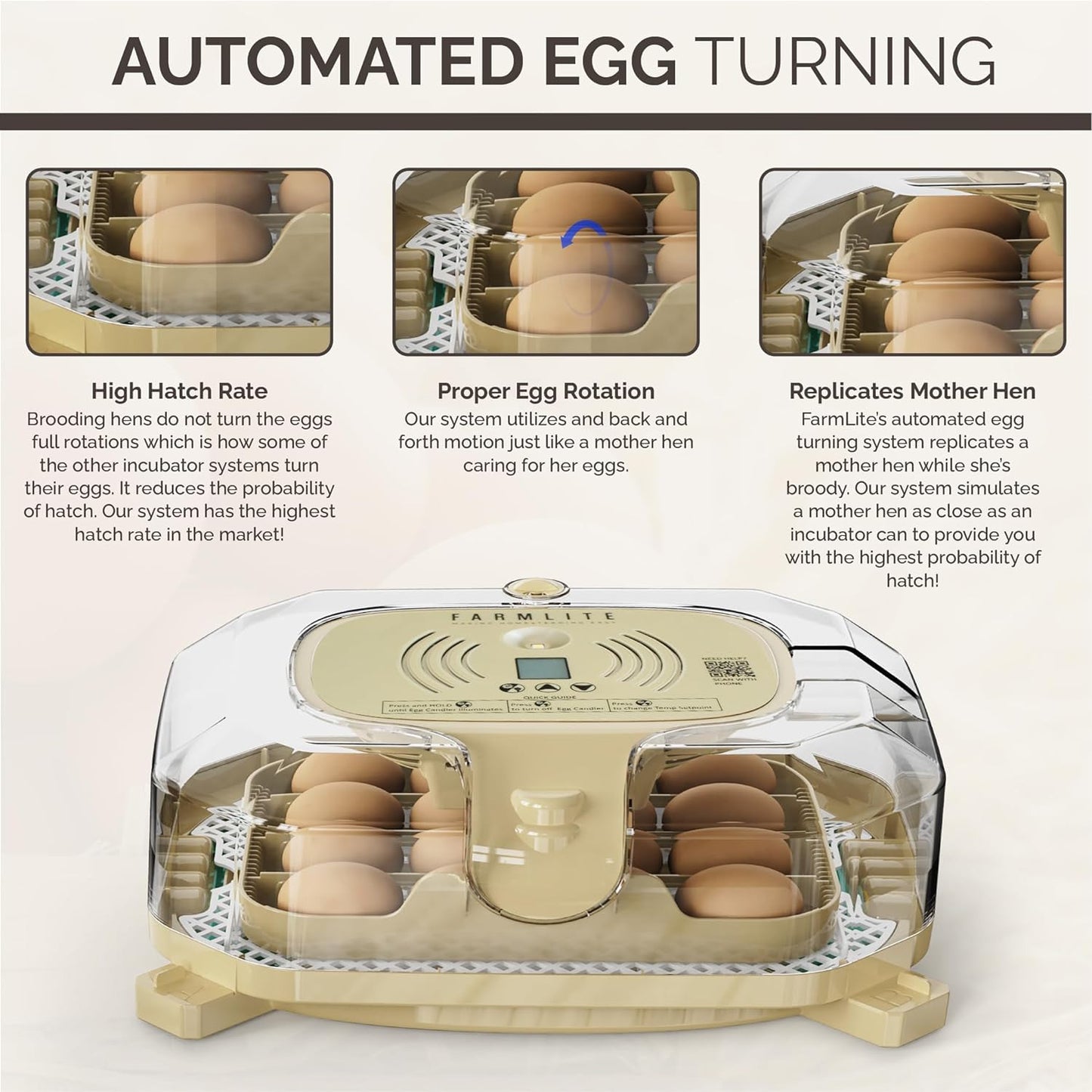 Egg Incubator with Automatic Egg Turning | Chicken Egg Incubators for Hatching E