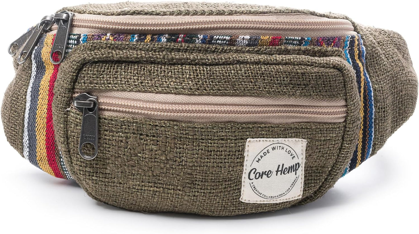 Fanny Pack Waist Hip Bag Handmade from Pure Hemp