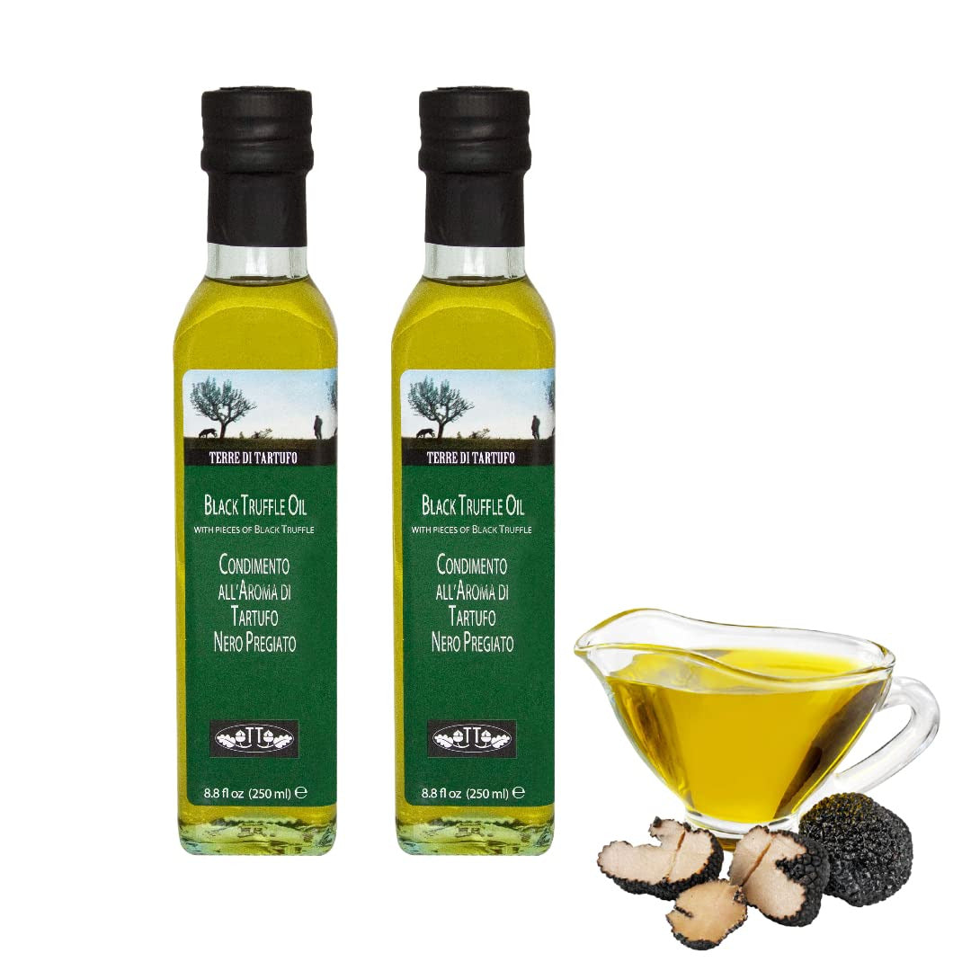 Black Truffle Olive Oil |  | Versatile Condiment for Any Gourmet Dish | 8.4 Fl O