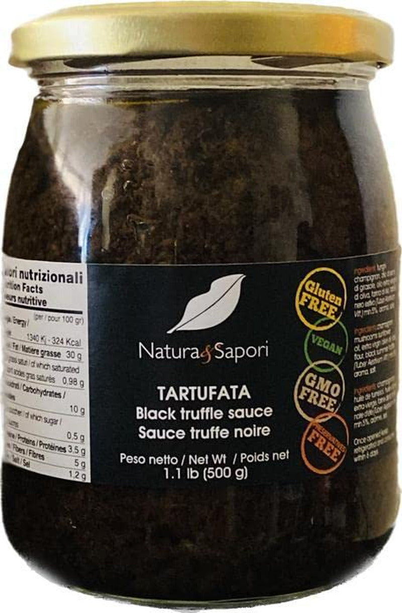 Black Truffle Sauce | Tartufata | 500G, 1.1 Lb | GMO Free | Made in Italy