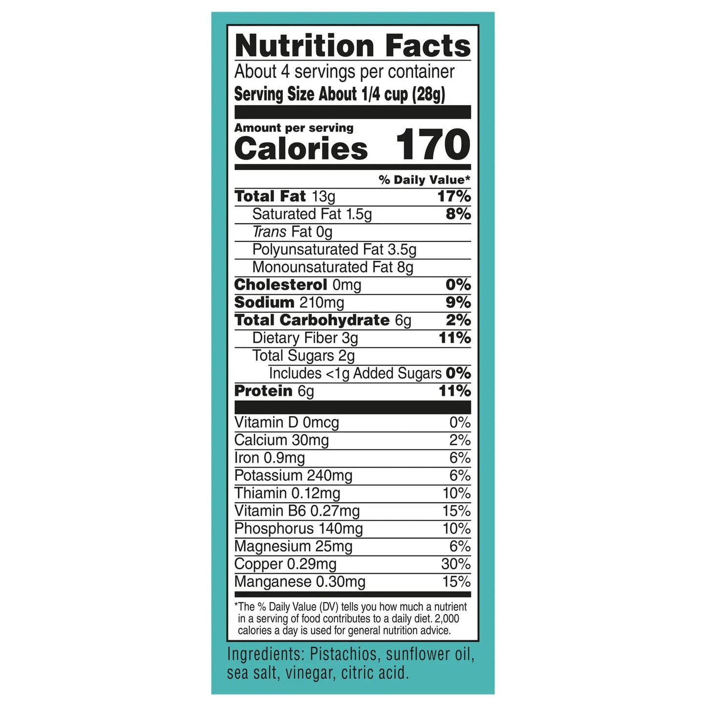 , No Shells, Sea Salt & Vinegar Flavored Nuts, 11 Ounce Resealable Pouch