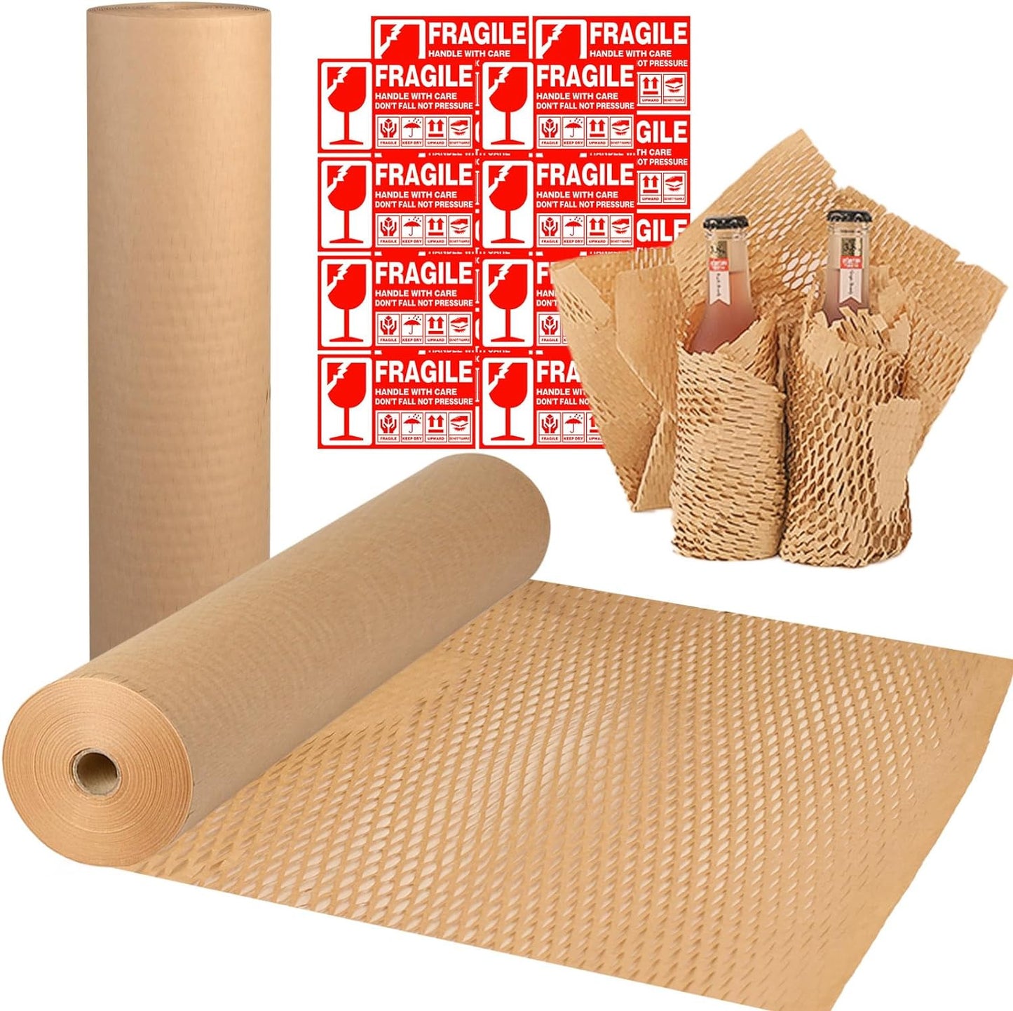 Honeycomb Packaging Paper, 15" X 135' Packing Paper Recyclable Moving Supplies B