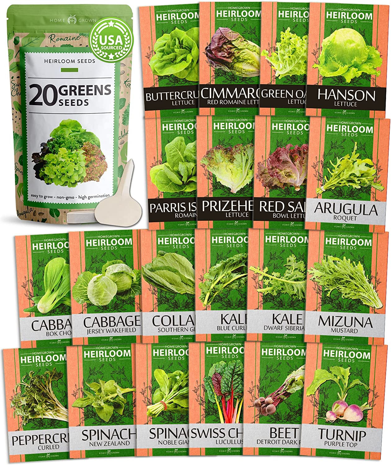 10,000+ Heirloom Lettuce Seeds for Planting Indoors - 95% Germination, Non-Gmo G