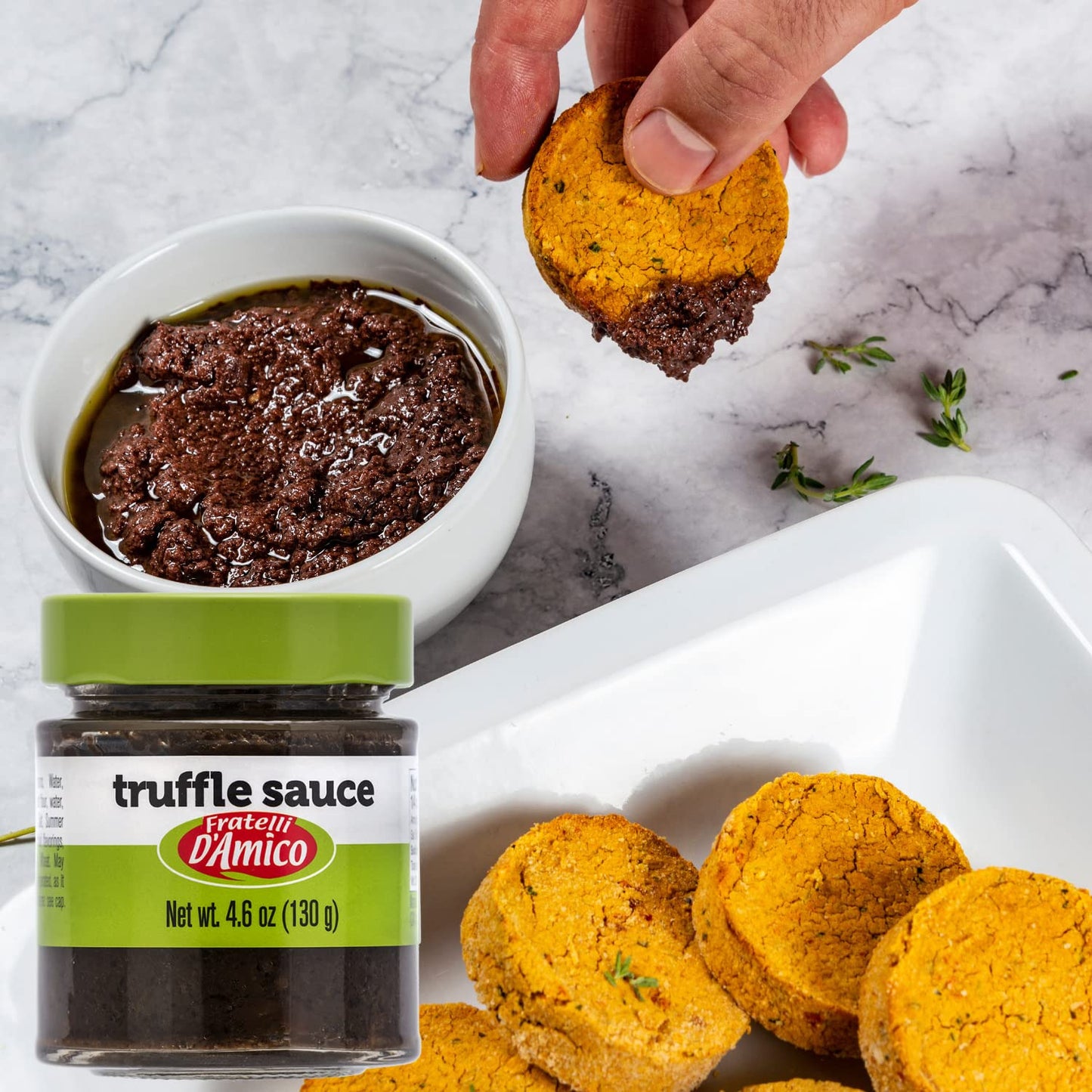 Truffle Sauce, Tartufata, Pate', 4.06 Oz, Black Truffle Paste, Dip, Spread, Truf