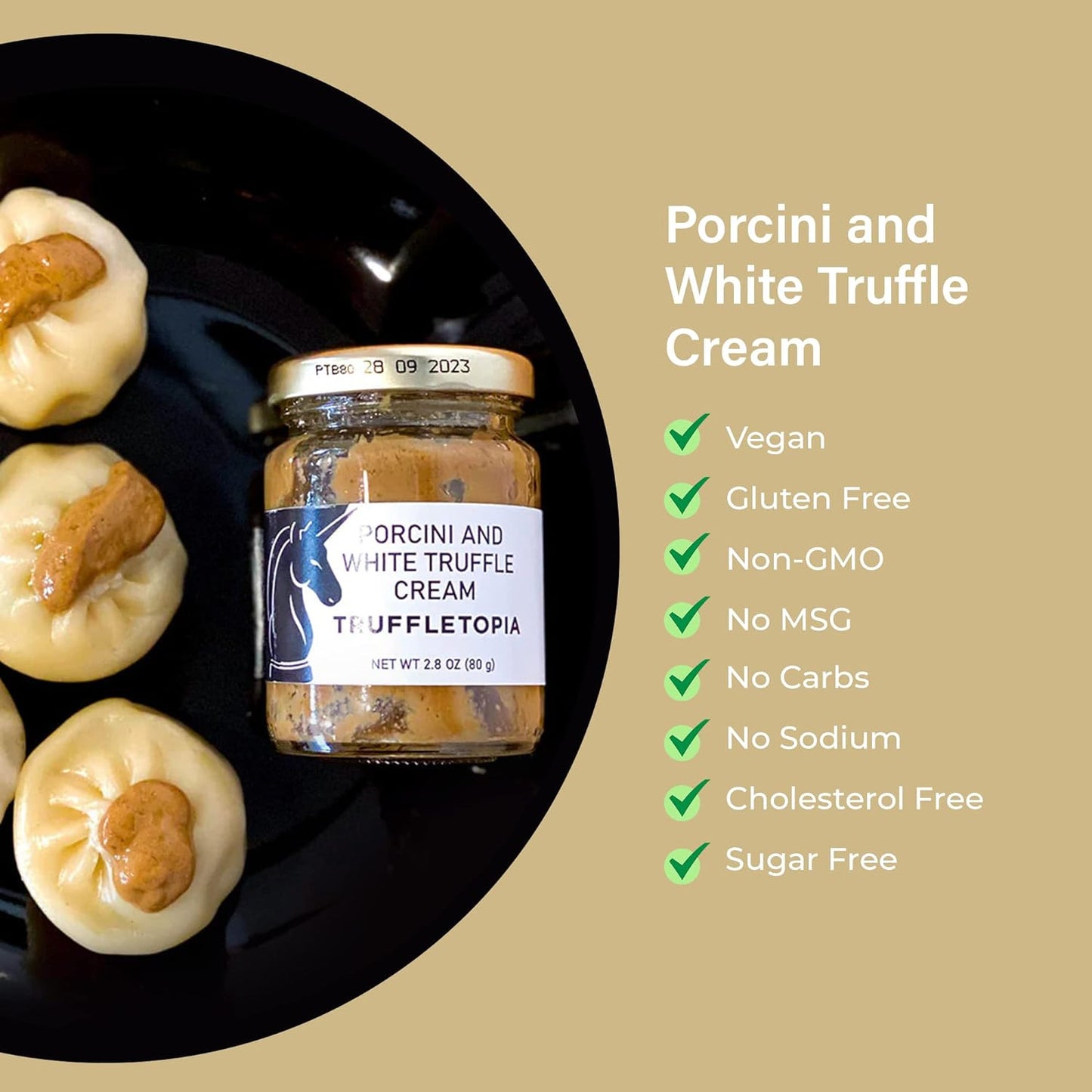 | Porcini and White Truffle Cream | Real Truffles Use in Pasta Sauce, Pizza Sauc