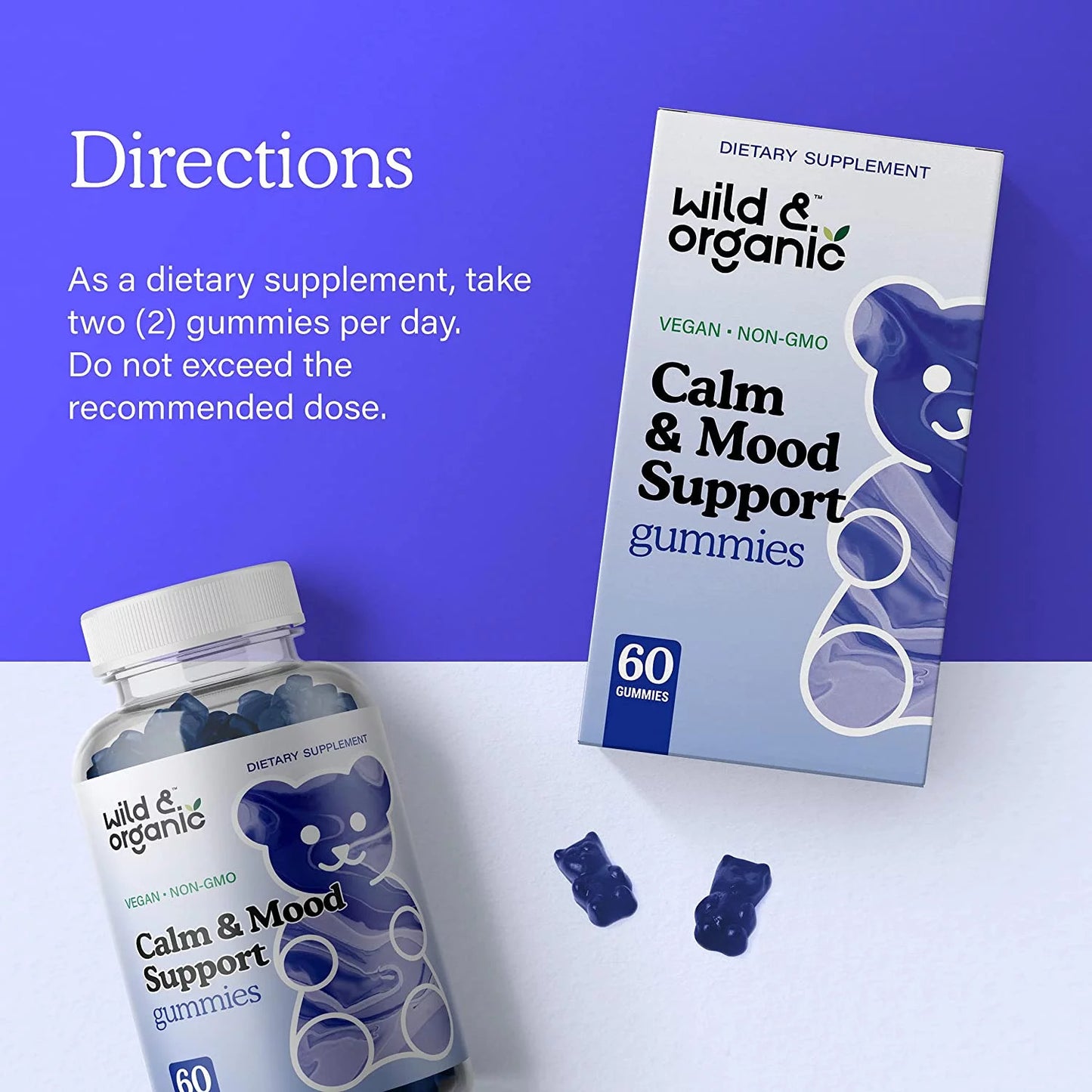 Calm & Mood Support Gummies- Stress Support W/ Magnesium, L-Theanine, Ashwagandh