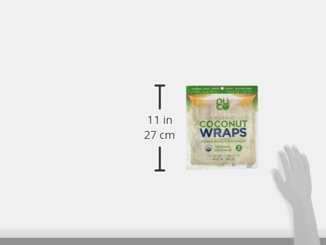 Certified ORGANIC Paleo Gluten Free Vegan Coconut Wraps, 5 Count (One Pack of Fi