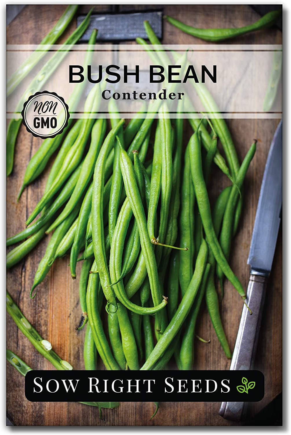 - Contender Bush Bean Seeds for Planting - Non-Gmo Heirloom Packet with Instruct