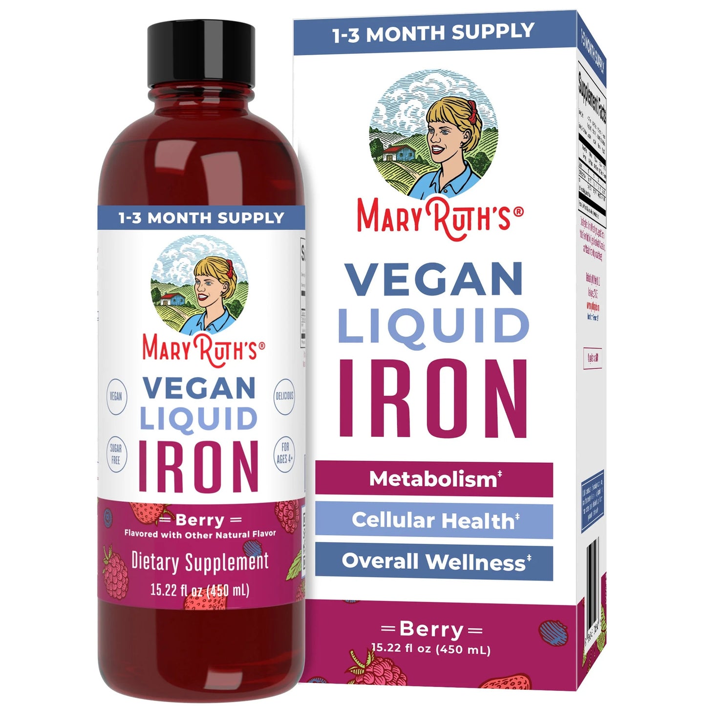 | Liquid Iron Supplement for Women Men & Kids | Iron Deficiency, Immune Support