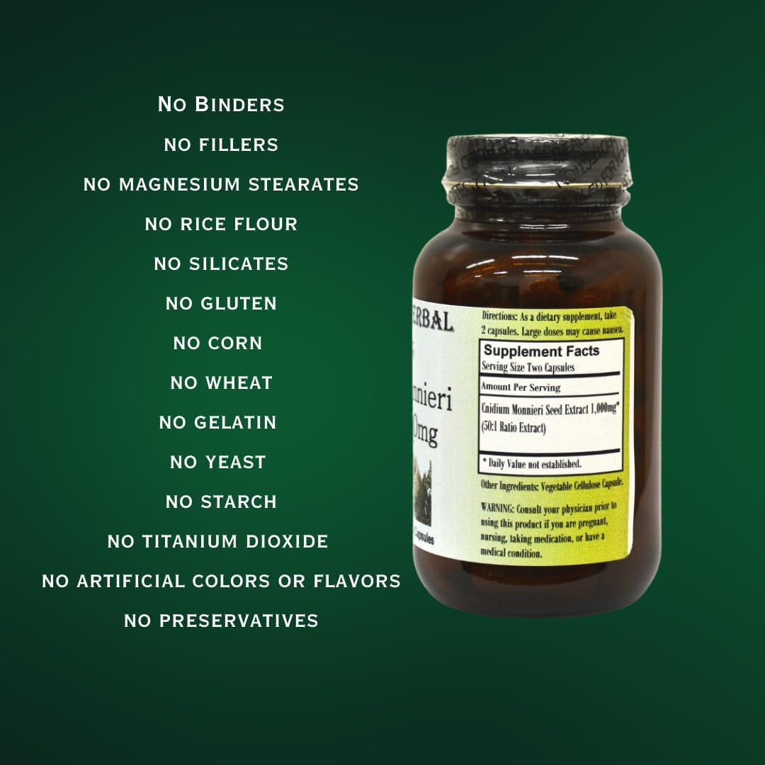 Cnidium Monnieri Extract 50:1-60 500Mg Vegicaps - Stearate Free, Bottled in Glas