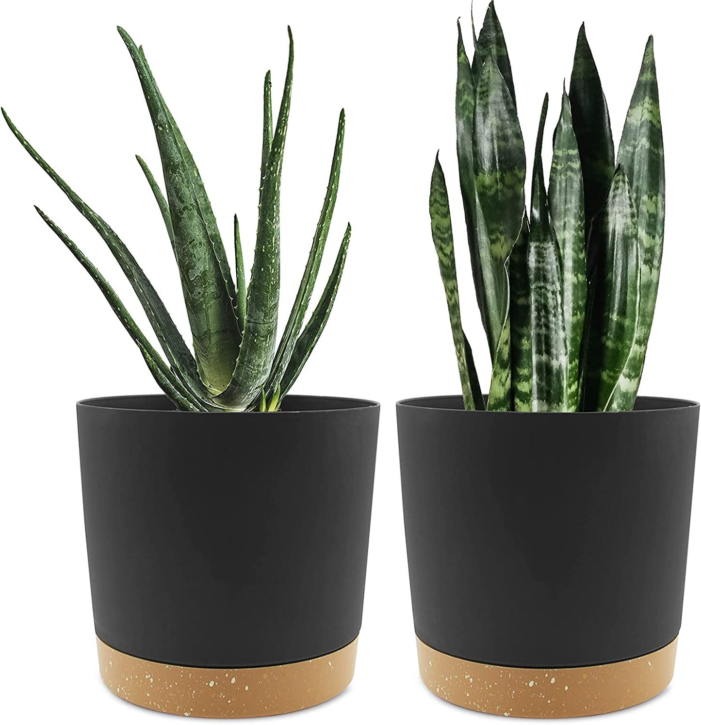 Plant Pots Set of 2 Pack 8 Inch,Planters for Indoor Plants with Drainage Holes a