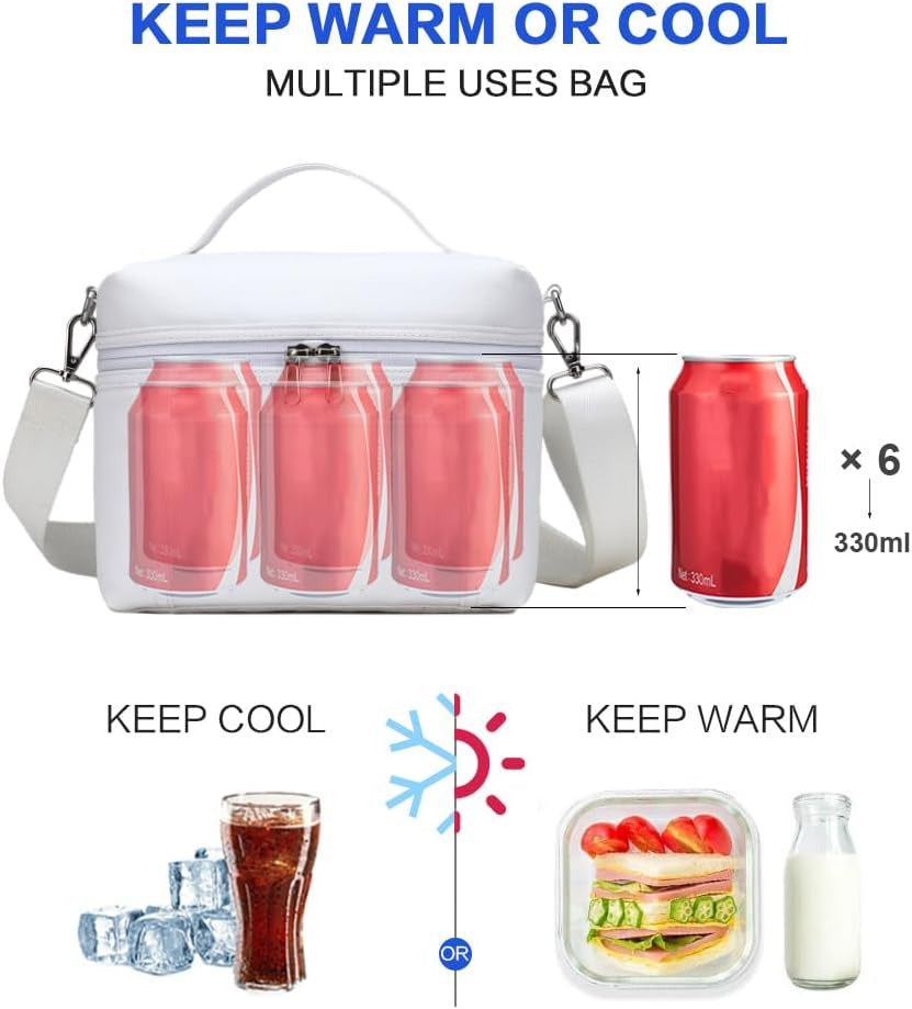 Insulated Lunch Bags for Women Cooler Bag Lightweight Nylon Waterproof Lunch Box