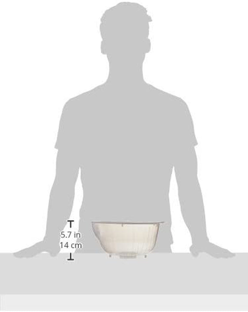 Japanese Rice Washing Bowl with Side and Bottom Drainers, Made in Japan