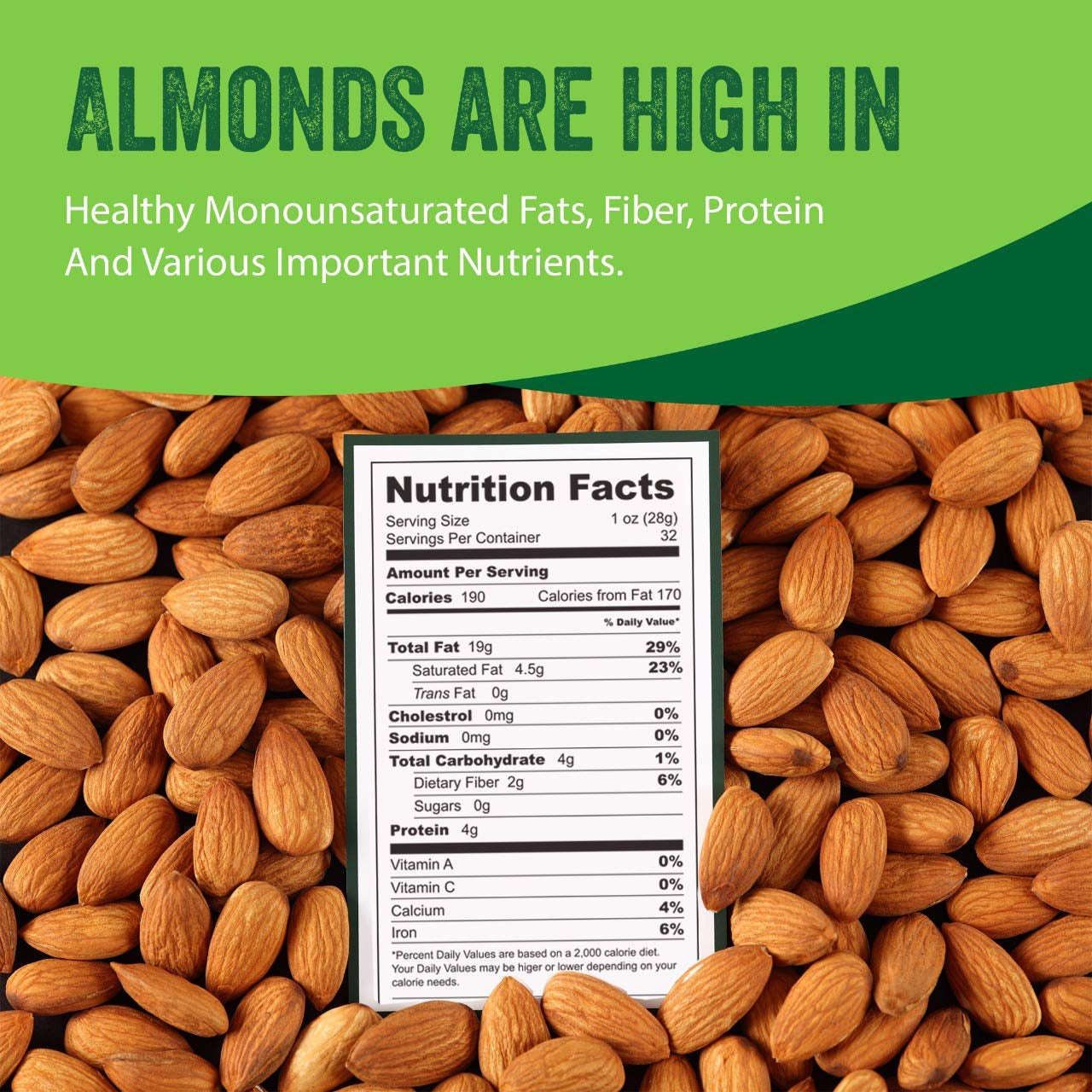 Raw Almond 48 Oz (3 Lb) | Natural | Whole | Batch Tested Gluten & Peanut Free |