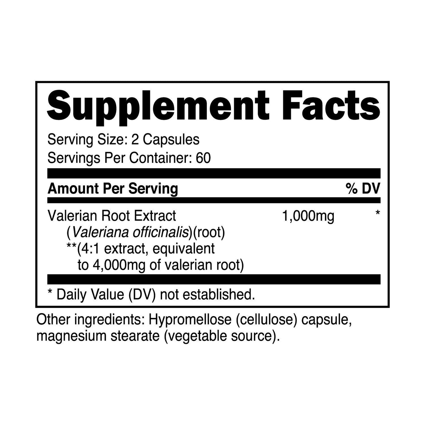 Nutricost Valerian Root Capsules 1000Mg, 120 Caps - Gluten Free, Non-Gmo