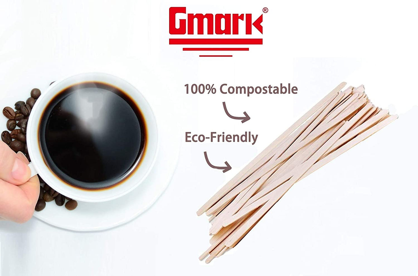 Coffee Stir Sticks 7" 1000Pc round End, Eco Friendly Coffee Stirrers Wood for Ho