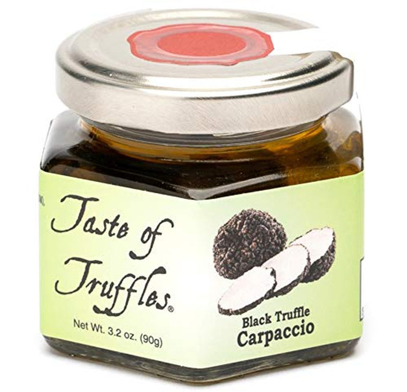 Black Truffle Slices Carpaccio Wt. 3.2 Oz (90G) Preserved in Olive Oil Burgundy