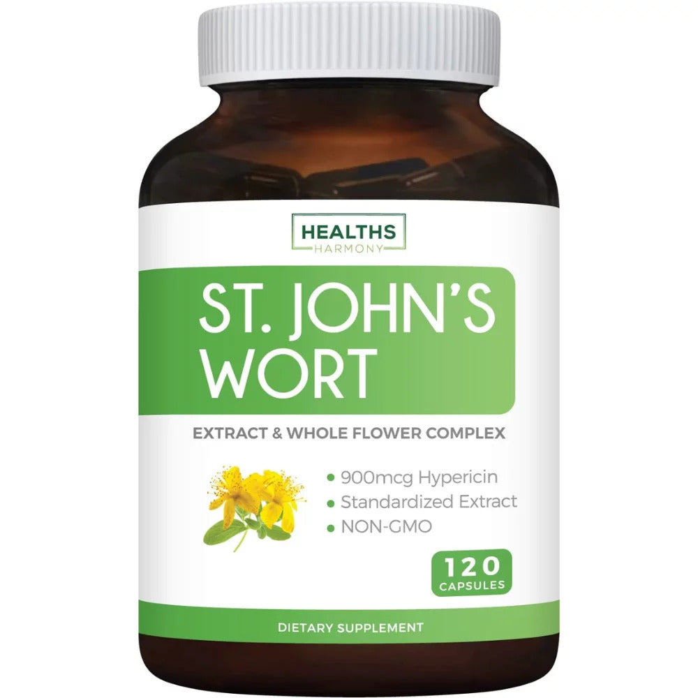 St. John'S Wort 500Mg 120 Capsules (Non-Gmo) Powerful 900Mcg Hypericin Saint Joh