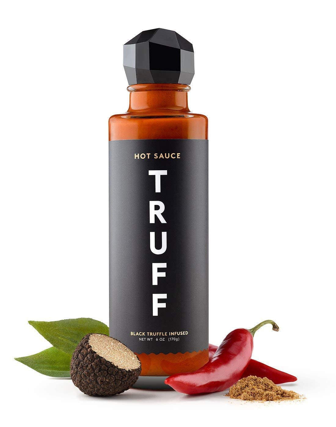 Original Black Truffle Hot Sauce, Gourmet Hot Sauce with Ripe Chili Peppers, Bla