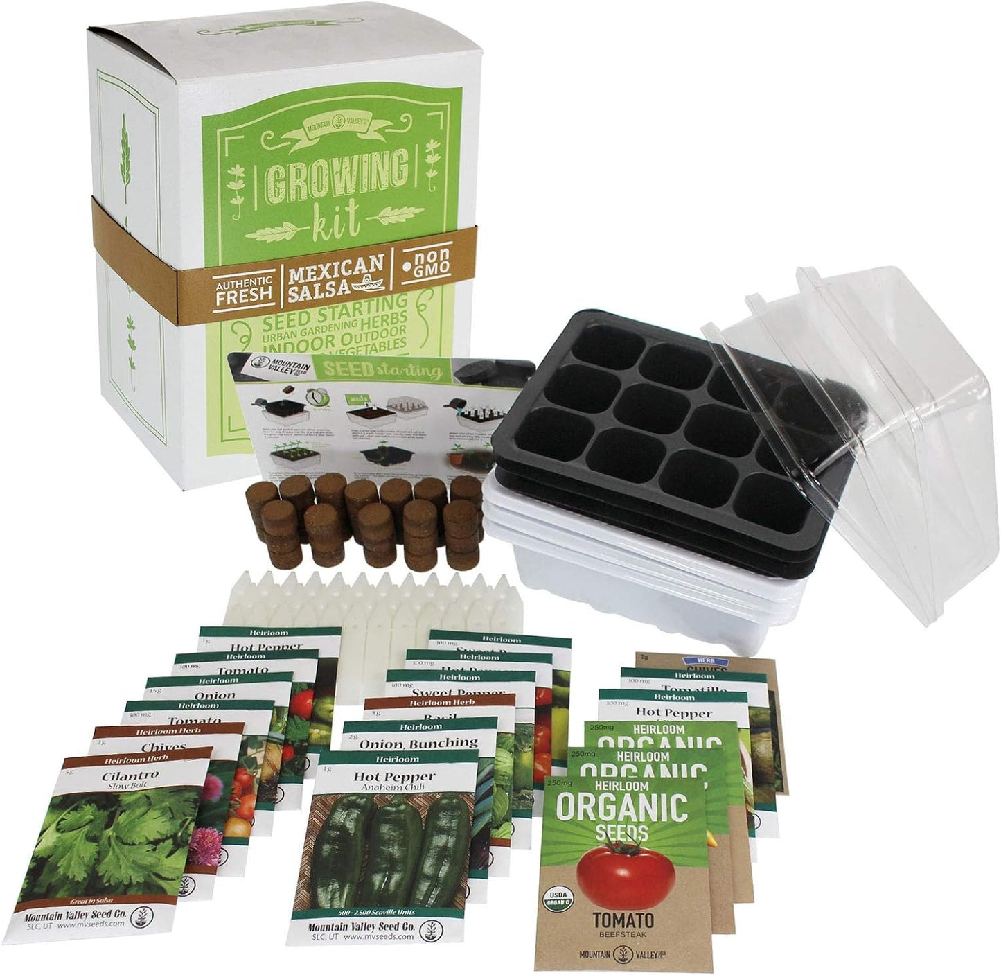 Salad & Vegetable Garden Seed Starter Kit | Premium Kit | 18 Non-Gmo Varieties |