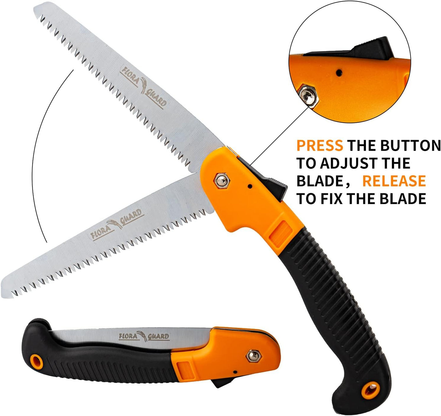 Folding Hand Saw, Camping/Pruning Saw with Rugged 7.7 Inch Blades Professional F