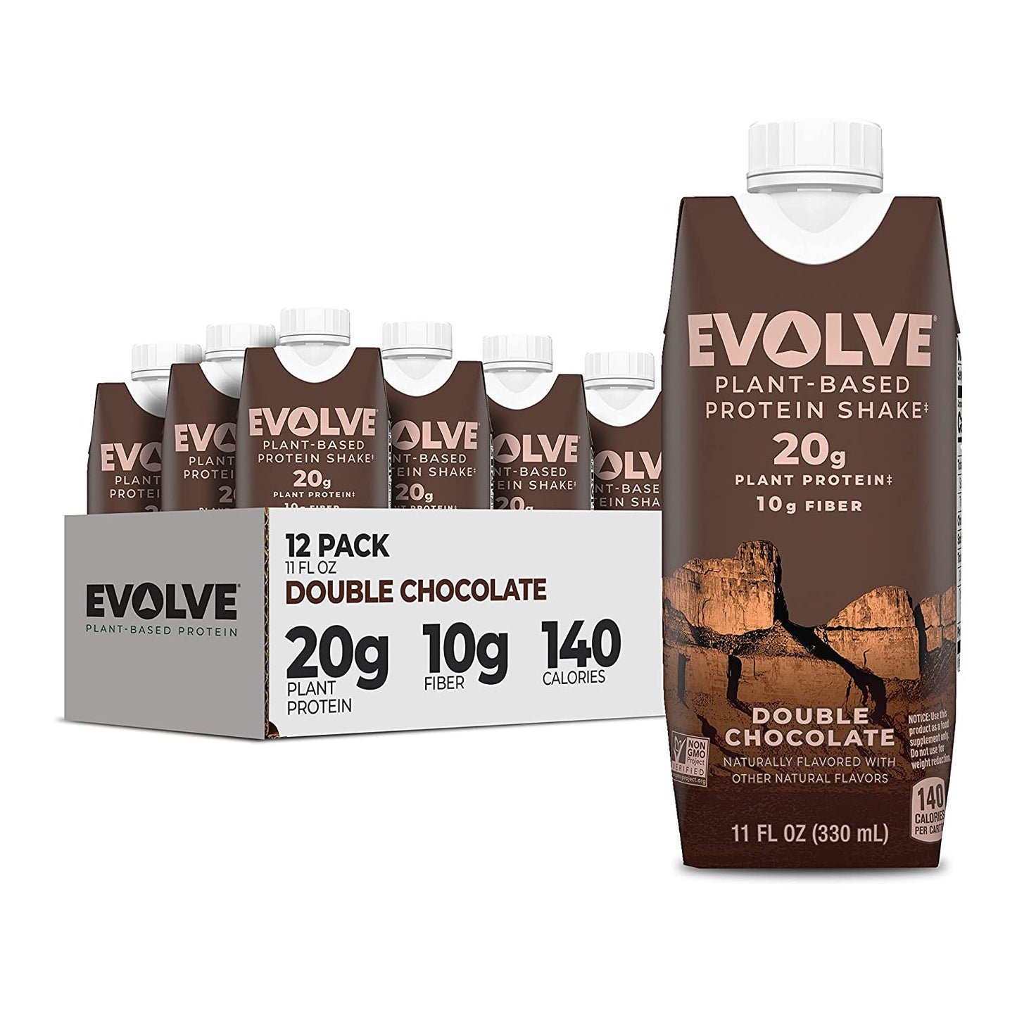 Plant Based Protein Shake, Double Chocolate, 20G Vegan Protein, Dairy Free, No A