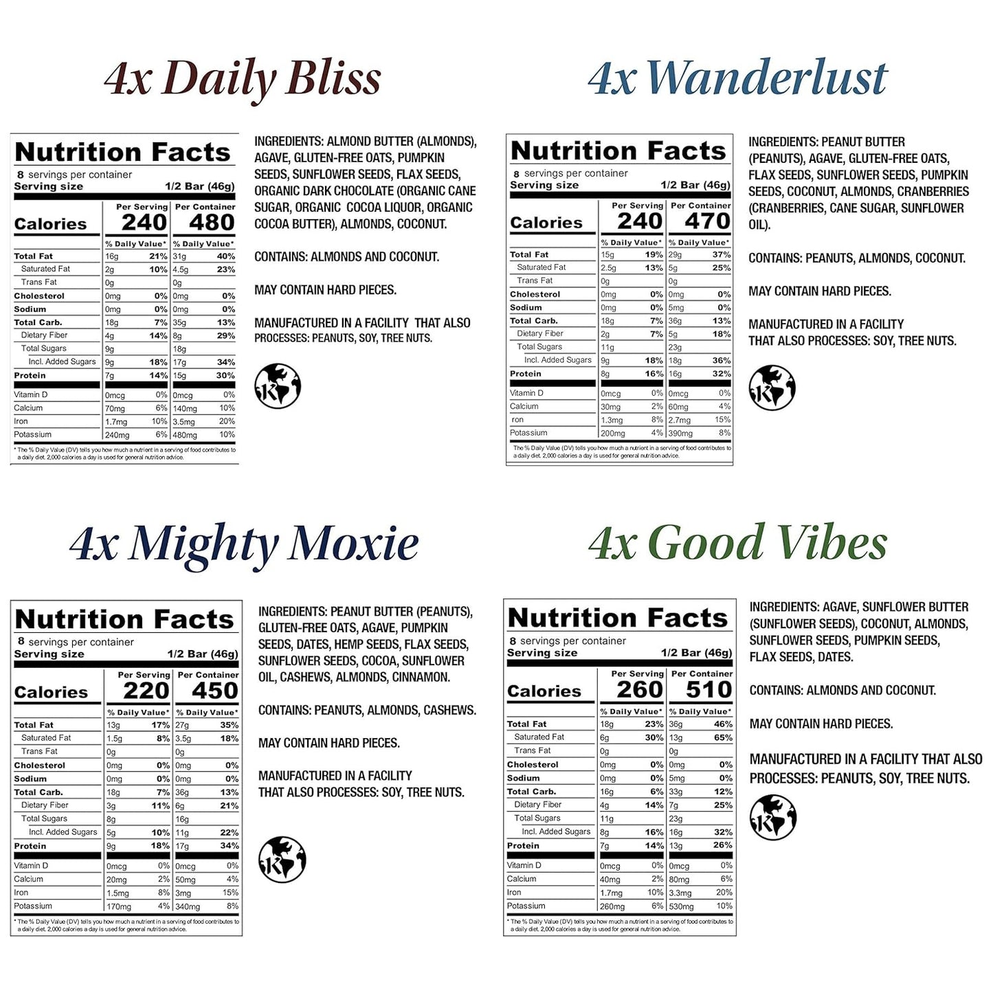 Plant Based Bars | Snacks with 13-17 Grams of Vegan Protein | Gluten Free, Non D