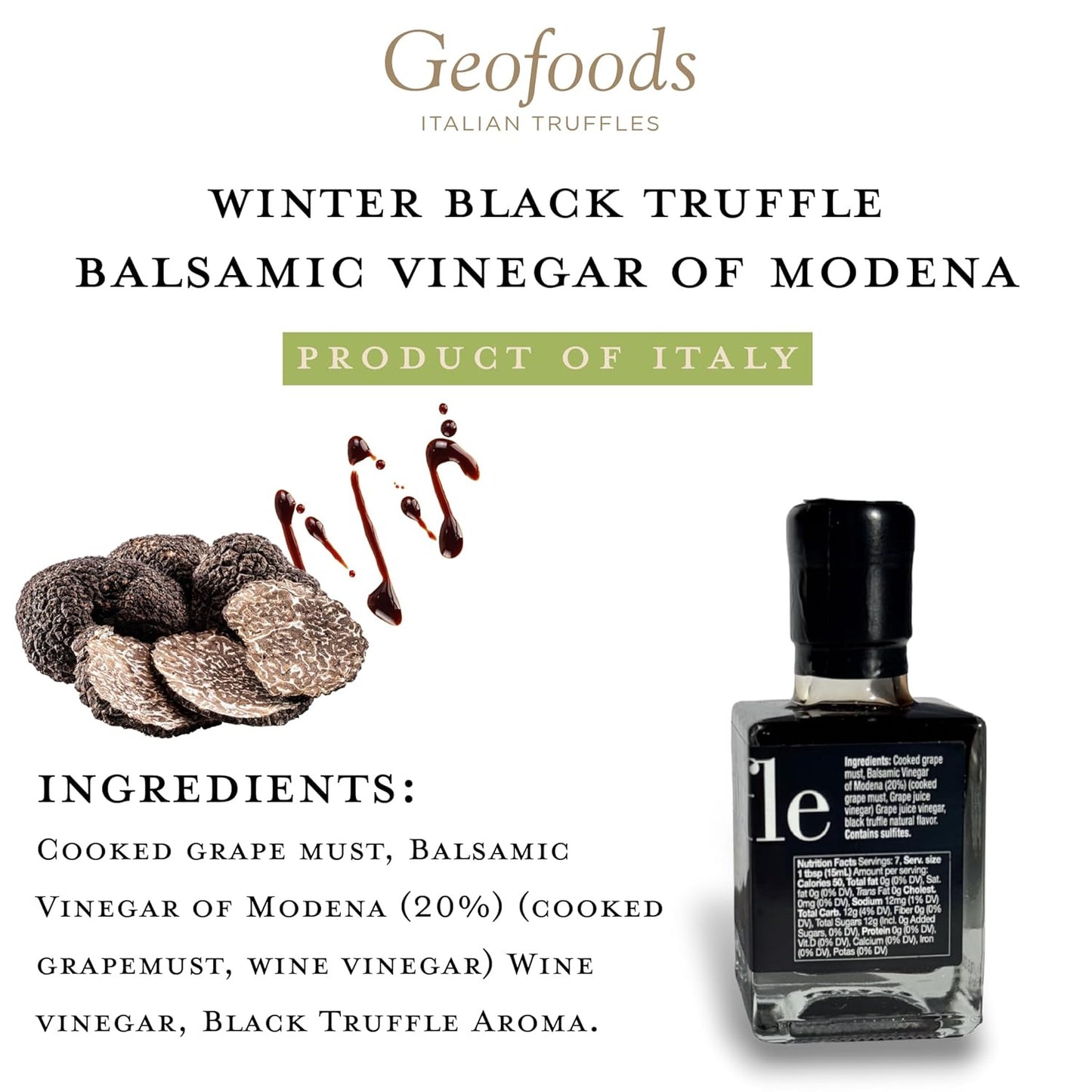 Balsamic Vinegar of Modena IGP Condiment with Black Truffle