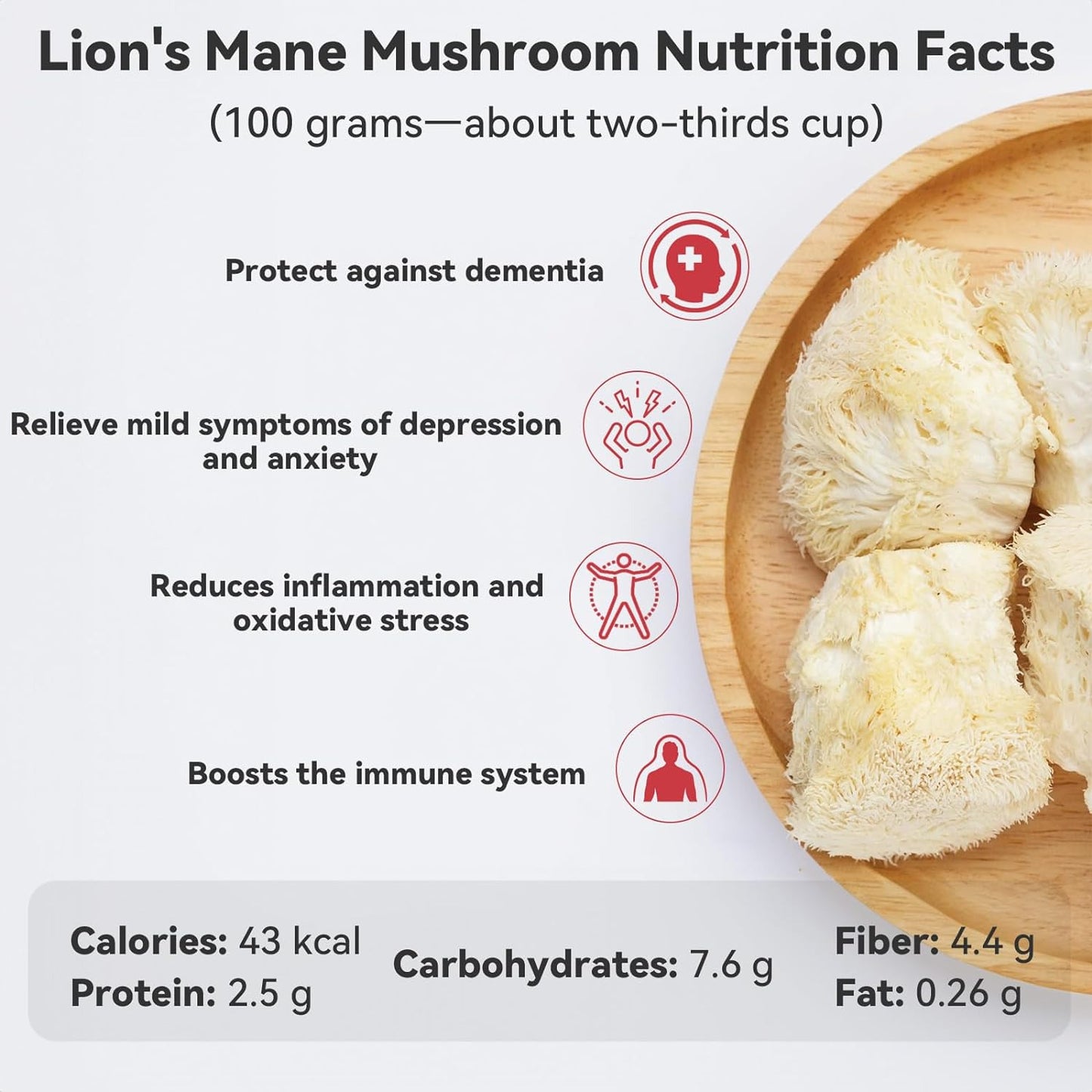 Large Organic Edible Lion'S Mane Mushroom Growing Kit (4Lbs), Double-Side Mushro