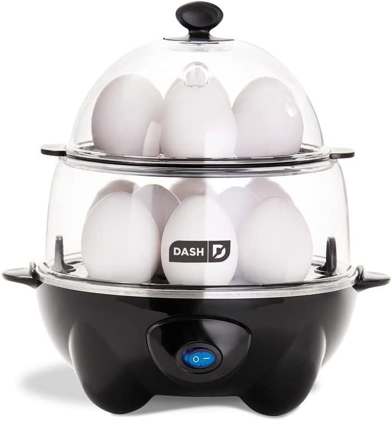 Deluxe Rapid Egg Cooker for Hard Boiled, Poached, Scrambled Eggs, Omelets, Steam