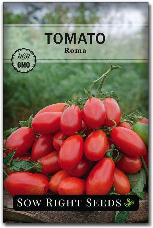 - Roma Tomato Seeds for Planting - Non-Gmo Heirloom Packet with Instructions to