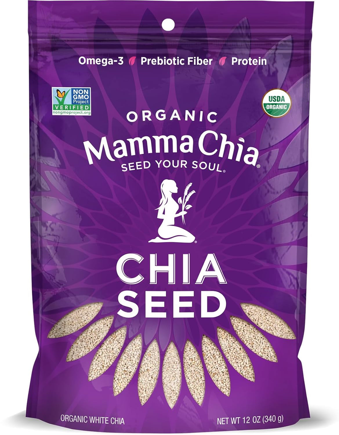 Organic Seeds, White, 12 Ounce (Pack of 1). USDA Organic, Non-Gmo, Vegan, Gluten