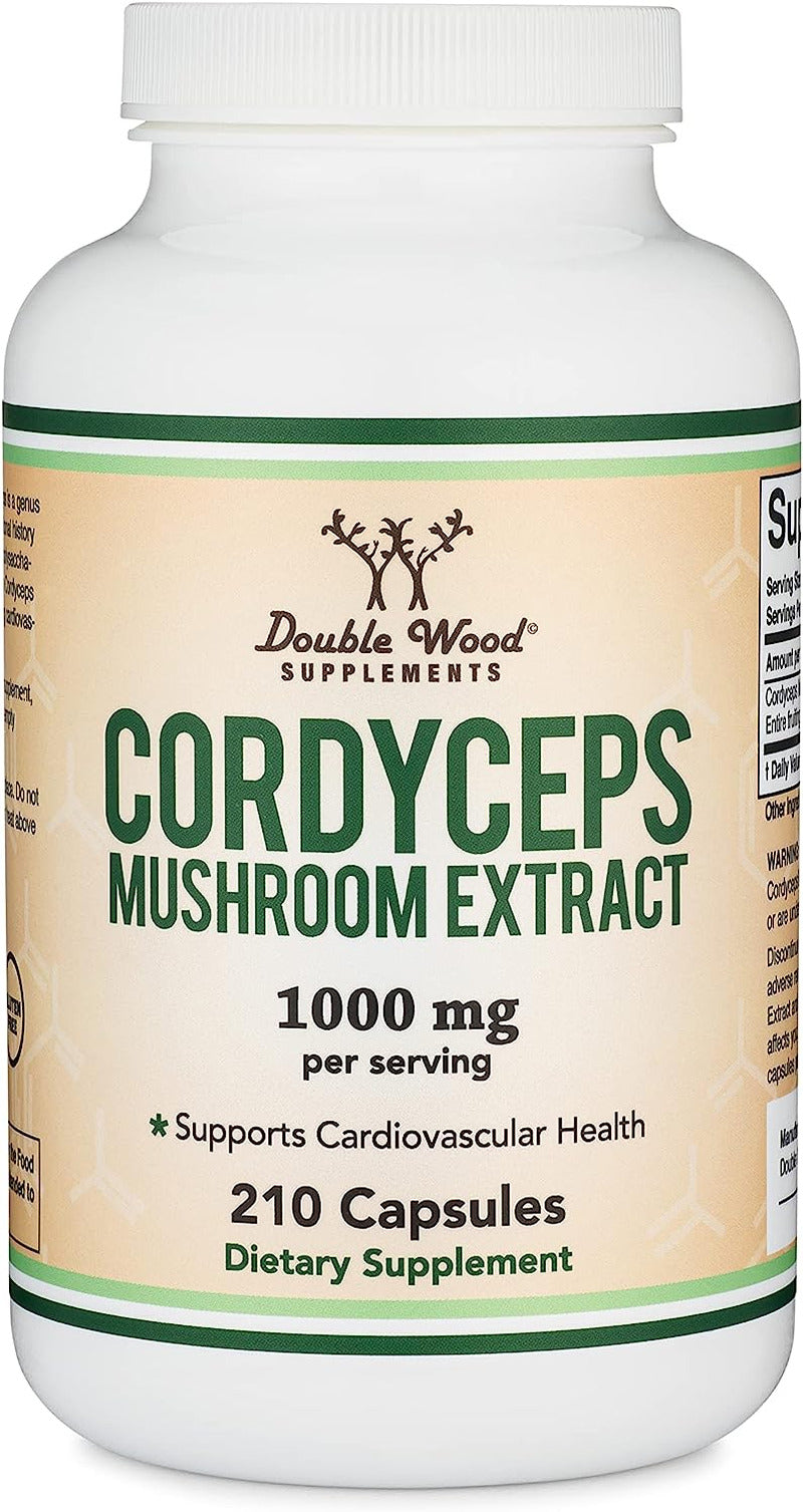 Cordyceps Capsules (Cordyceps Sinensis Mushroom Extract) 210 Count, 3.5 Month Su