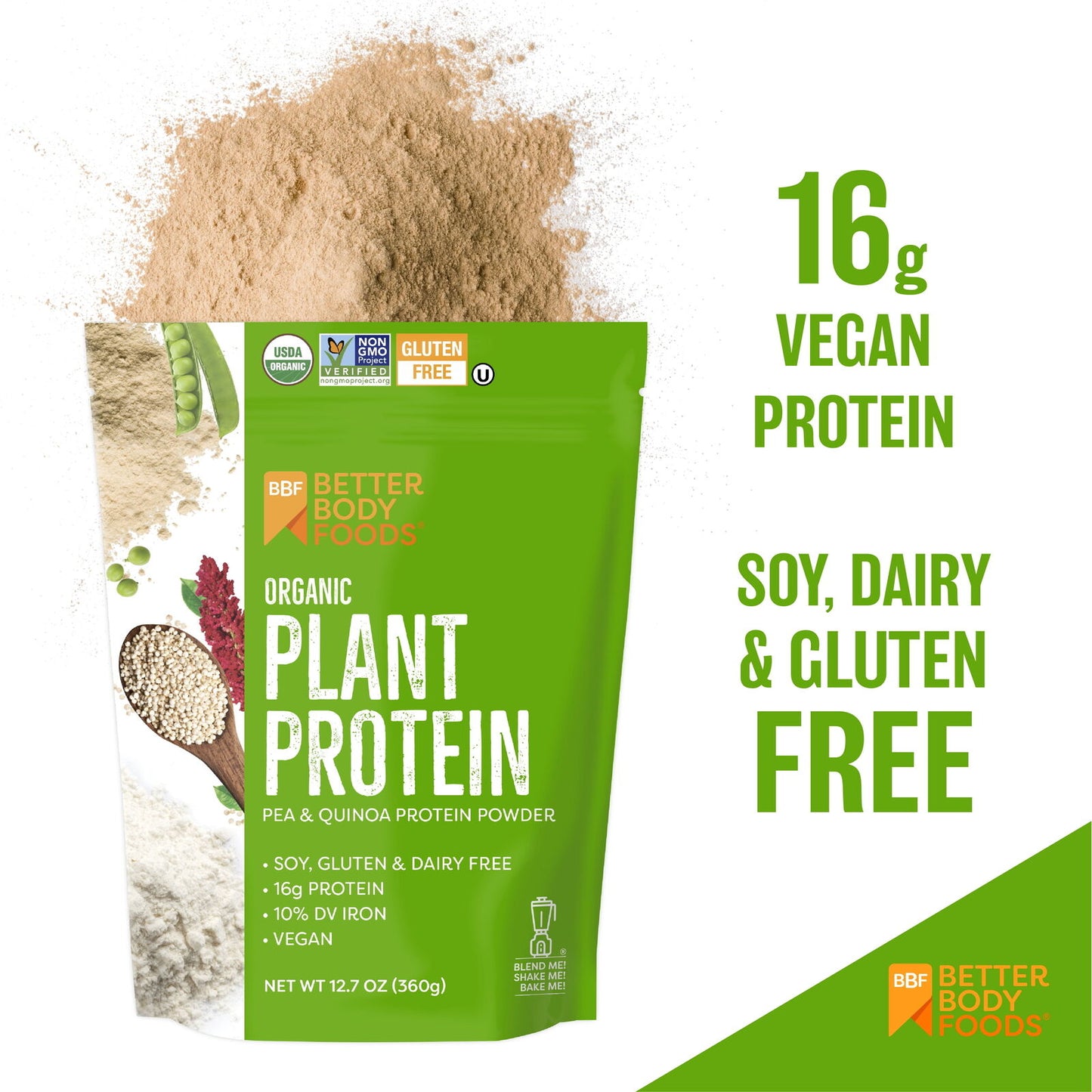 Organic Plant Protein Powder — Add Vegan Protein to Any Recipe, Packed Full of O