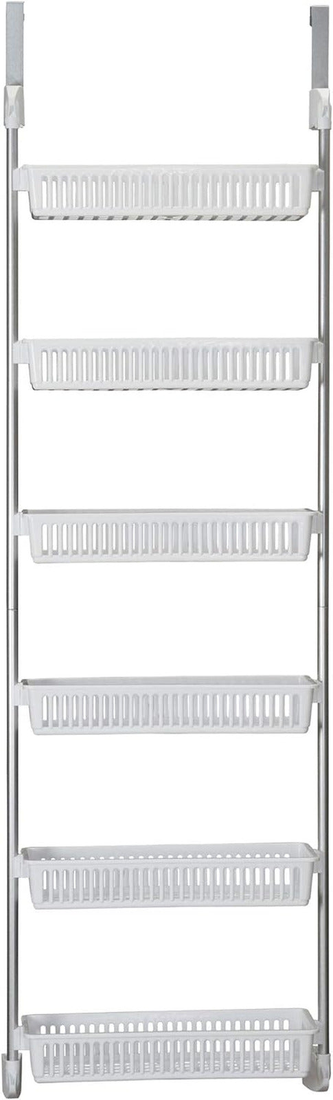 White 6-Tier Basket Over-The-Door Organizer