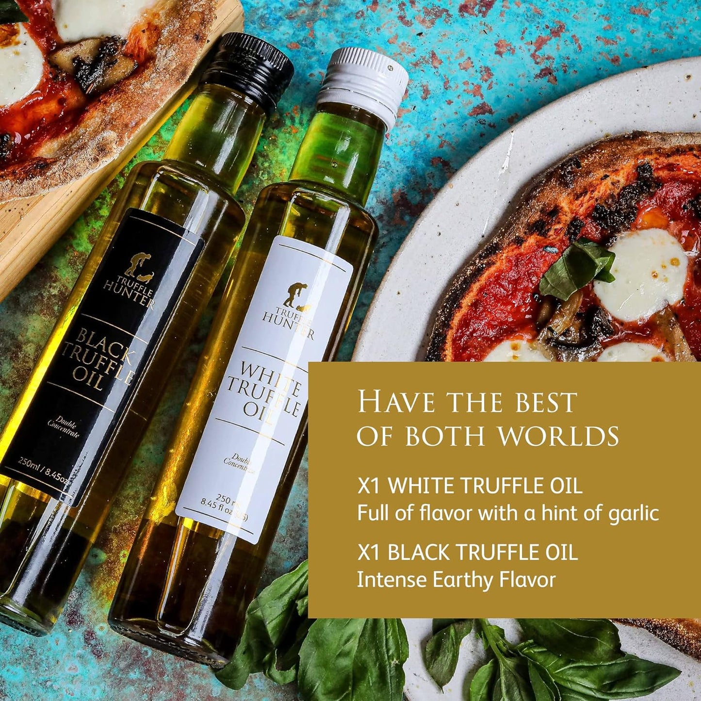 - Black & White Truffle Oil Set - Extra Virgin Olive Oil for Cooking & Seasoning