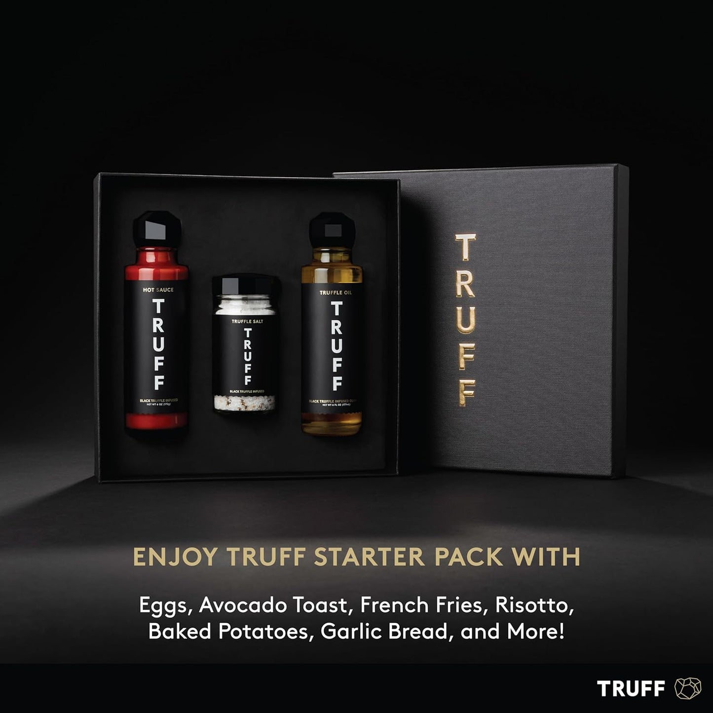 Starter Pack, Includes Black le Hot Sauce (6 Oz.), Black le Oil (5.6 Oz.), and B